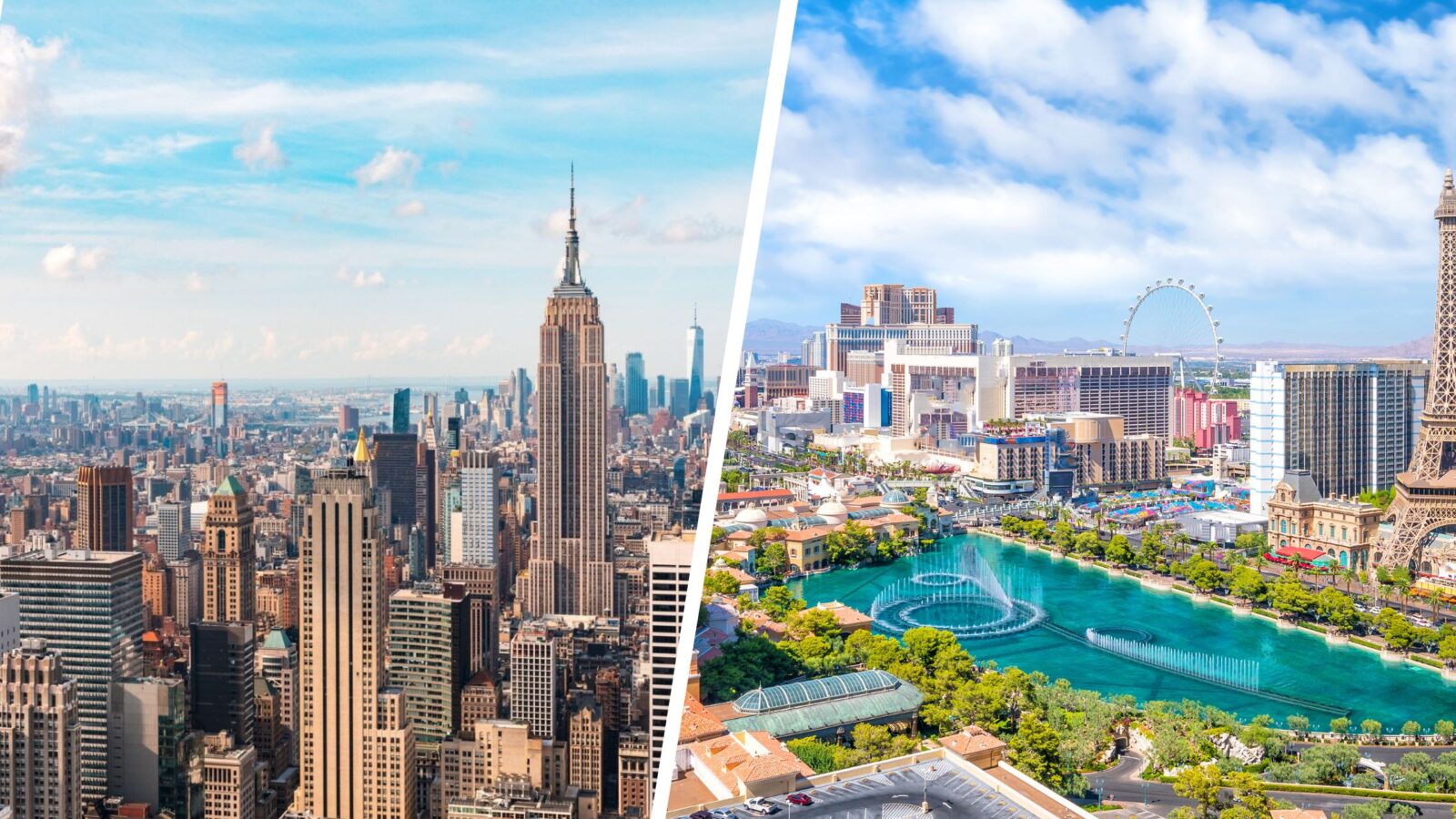 New York and Las Vegas Views