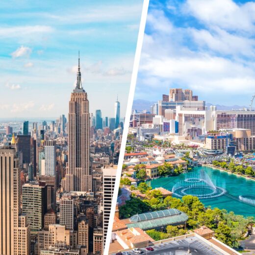 New York and Las Vegas Views