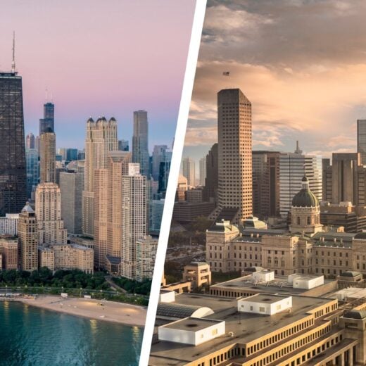 Chicago and Indianapolis View