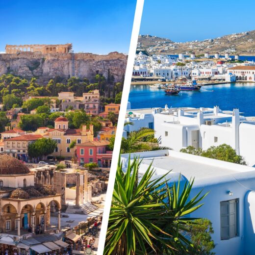 Athens and Mykonos Views