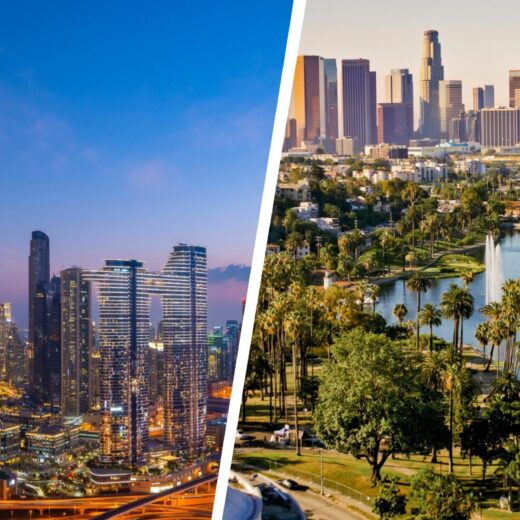 Dubai and Los Angeles Views