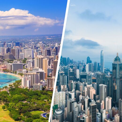 Honolulu and Hong Kong Views