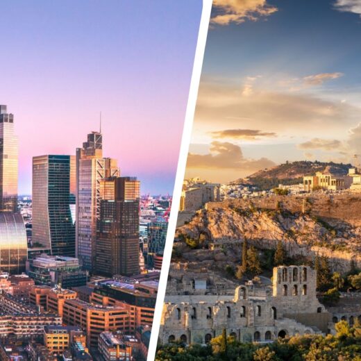 London and Athens Views