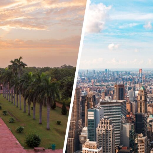 New Delhi and London Views