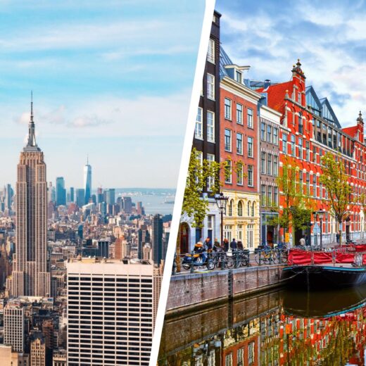 New York and Amsterdam Views