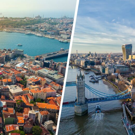 Istanbul and London Views