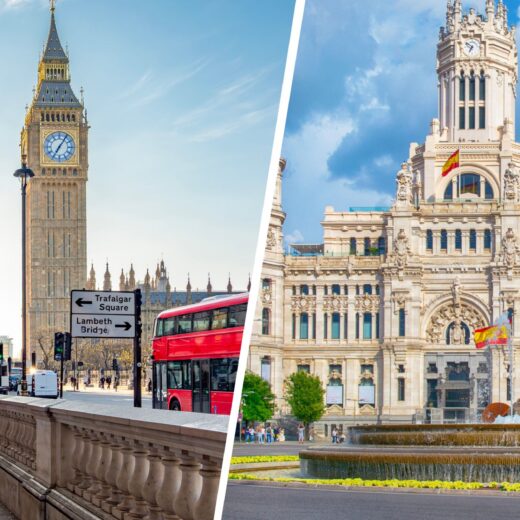London and Madrid Views