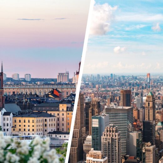 Stockholm and New York Views