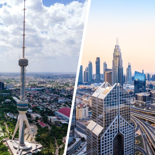 Tashkent and Dubai Views