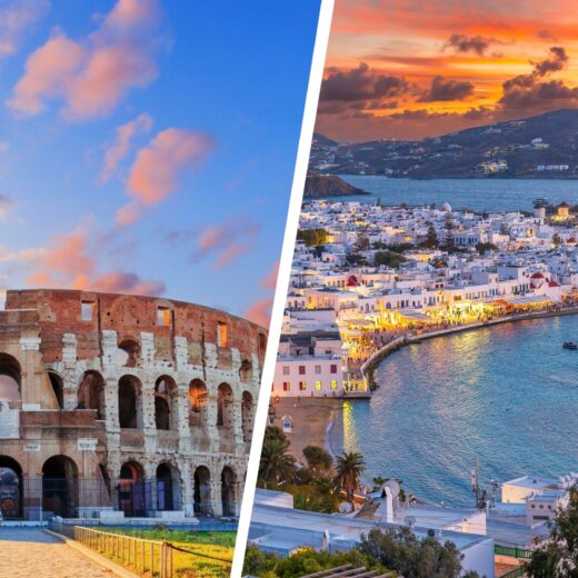 Rome and Mykonos Views