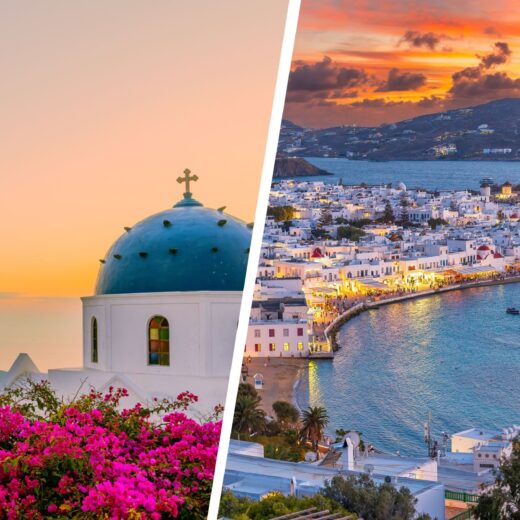 Santorini and Mykonos Views