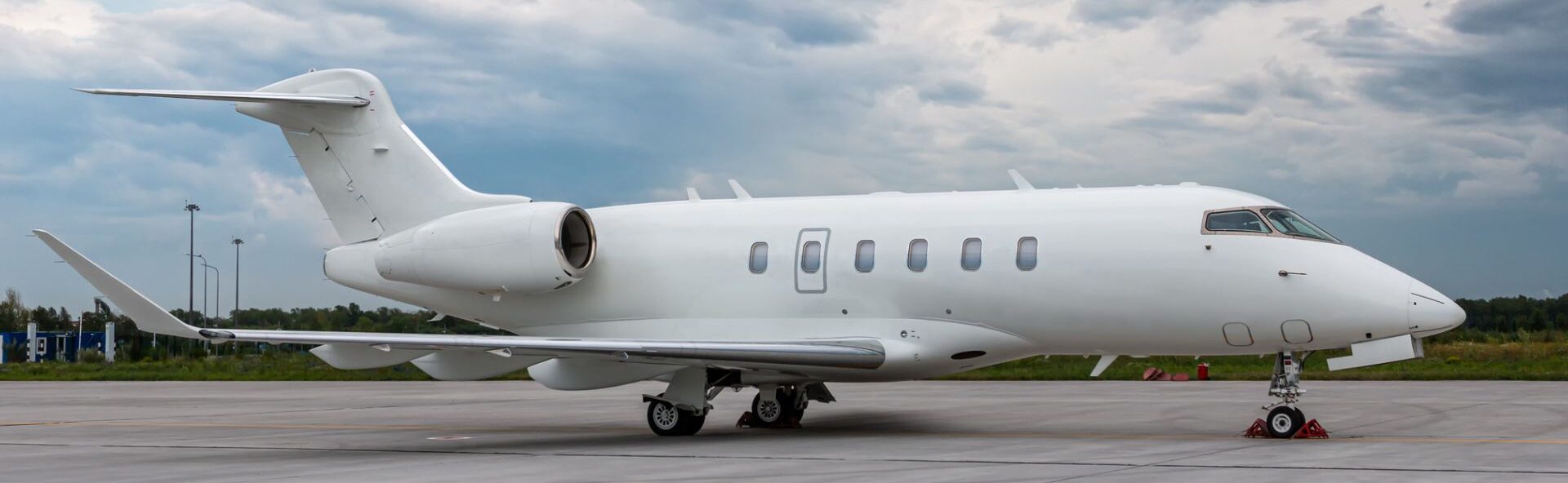 Private Jet on the ramp