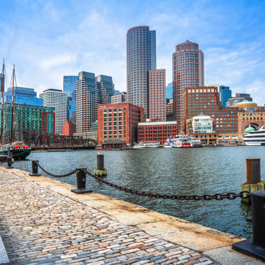 Boston skyline from the Harborwalk