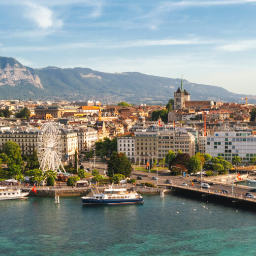 Geneva waterfront on Lake Geneva