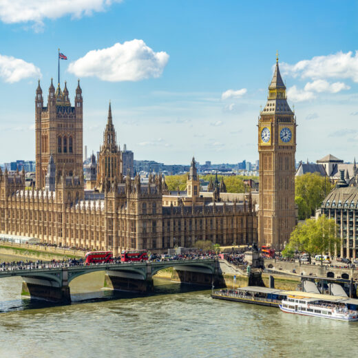 Big Ben and Westminster Bridge in London